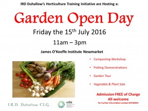 Garden Open Day Poster